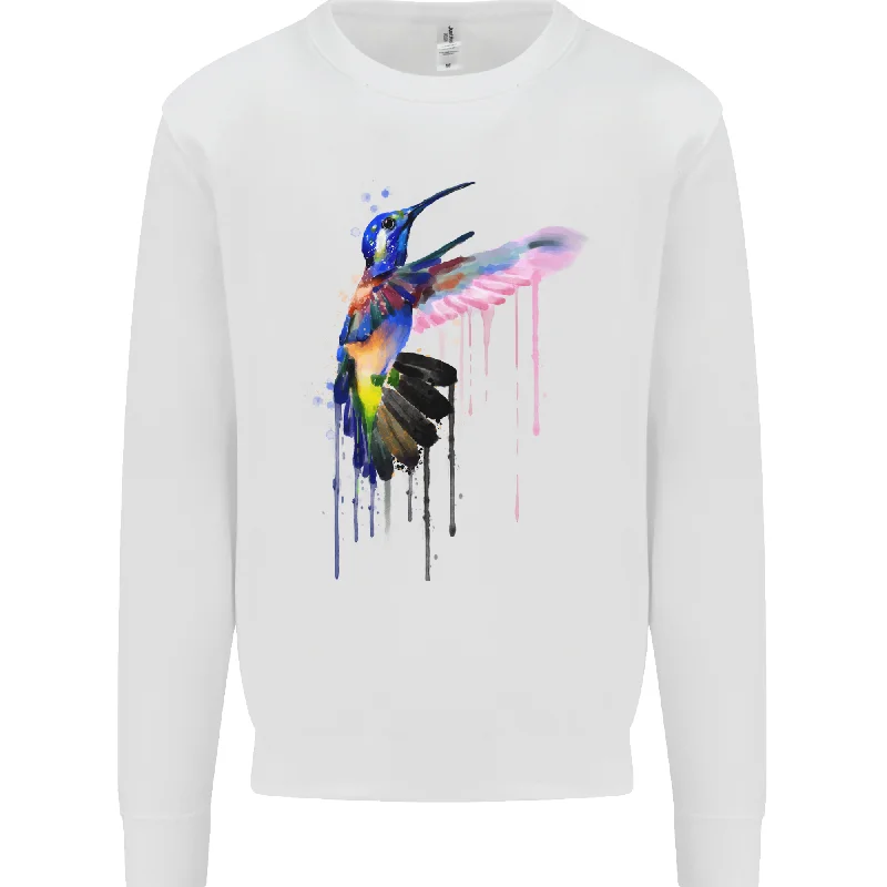 A Hummingbird Watercolour Bird Mens Sweatshirt Jumper