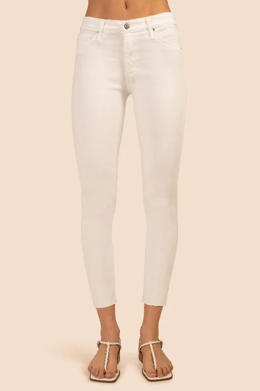 AG Women's Farrah White Cropped Skinny Jean