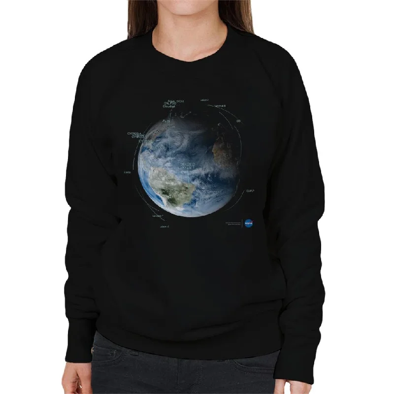 NASA Satellite Orbit Paths Women's Sweatshirt