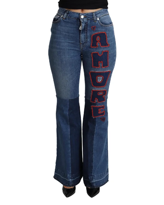 Dolce & Gabbana Women's Amore Flare Jeans - Blue