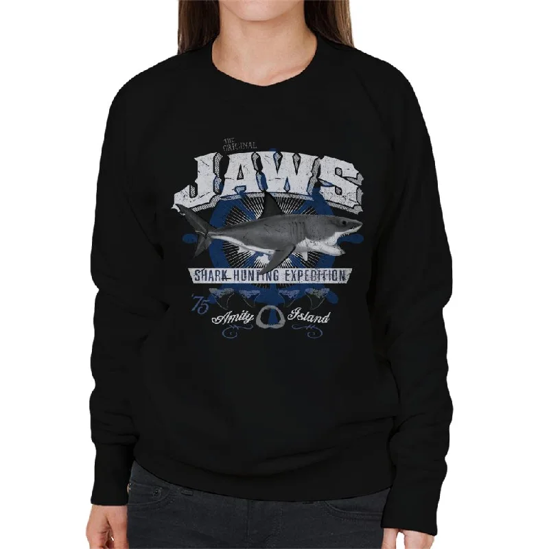 Jaws Shark Hunting Expedition Amity Island Women's Sweatshirt