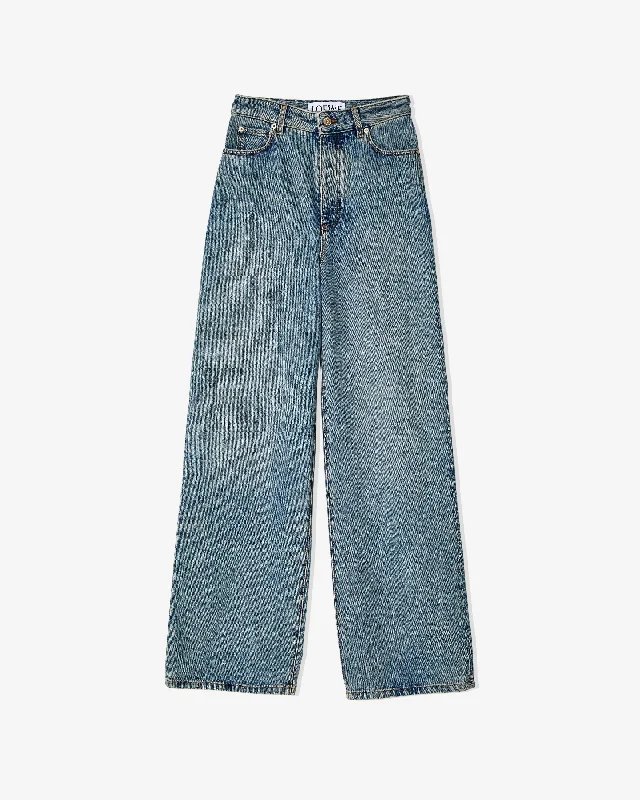 Loewe - Women's High Waisted Jeans - (Washed Blue)