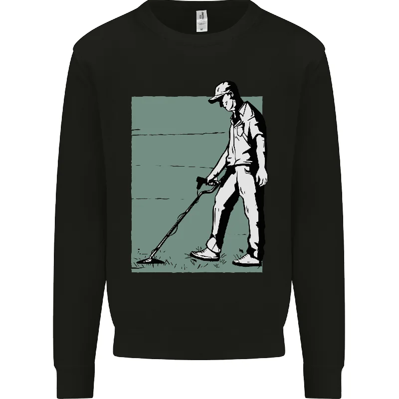 A Man Metal Detecting Detector Mens Sweatshirt Jumper