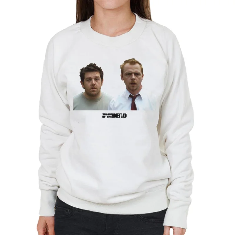 Shaun of the Dead Shaun And Ed In Shock Women's Sweatshirt