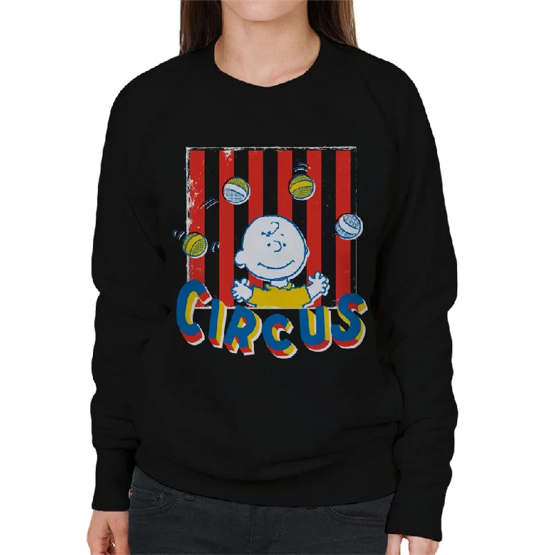 Peanuts Circus Juggling Charlie Brown Women's Sweatshirt