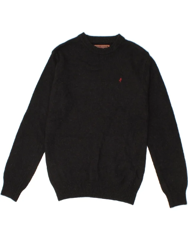 MARLBORO CLASSICS Mens Crew Neck Jumper Sweater Small Black Flecked Wool