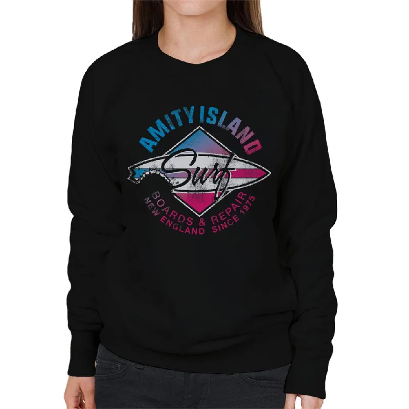 Jaws Amity Island Surf Boards And Repair Women's Sweatshirt