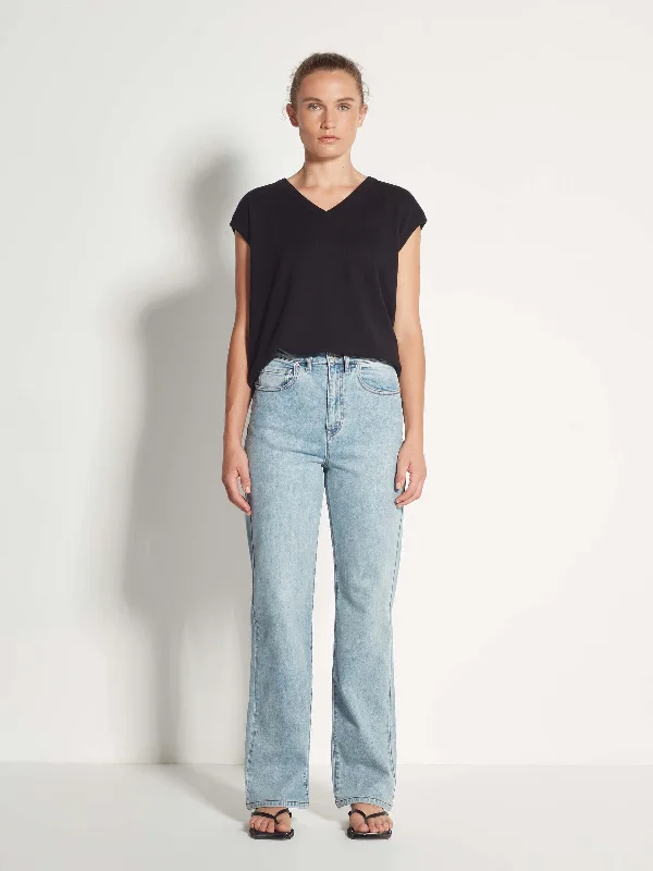 Relaxed Straight Leg Jean (Denim) Worn Blue