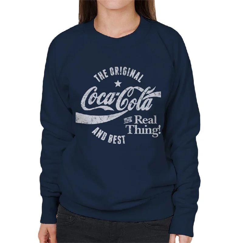 Coca Cola The Original And The Best White Logo Women's Sweatshirt