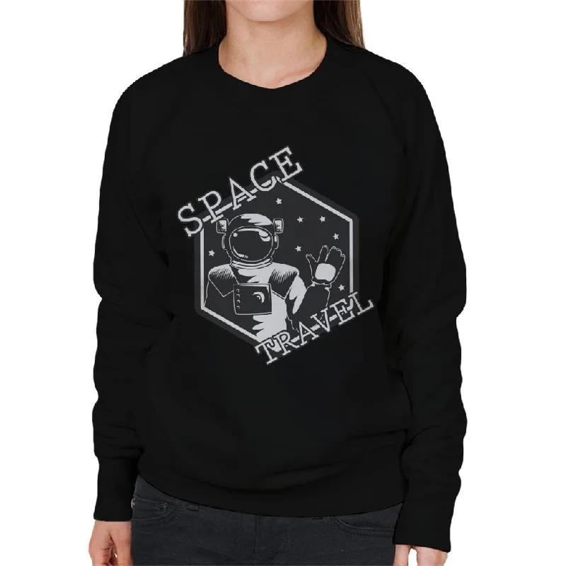 NASA Space Travel Astronaut Waving Women's Sweatshirt