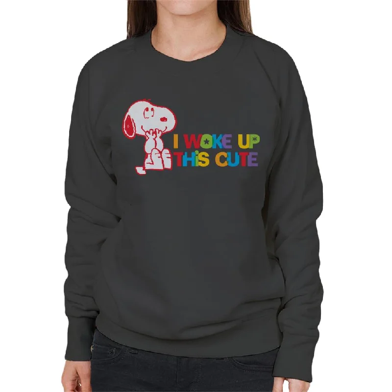 Peanuts I Woke Up This Cute Snoopy Women's Sweatshirt