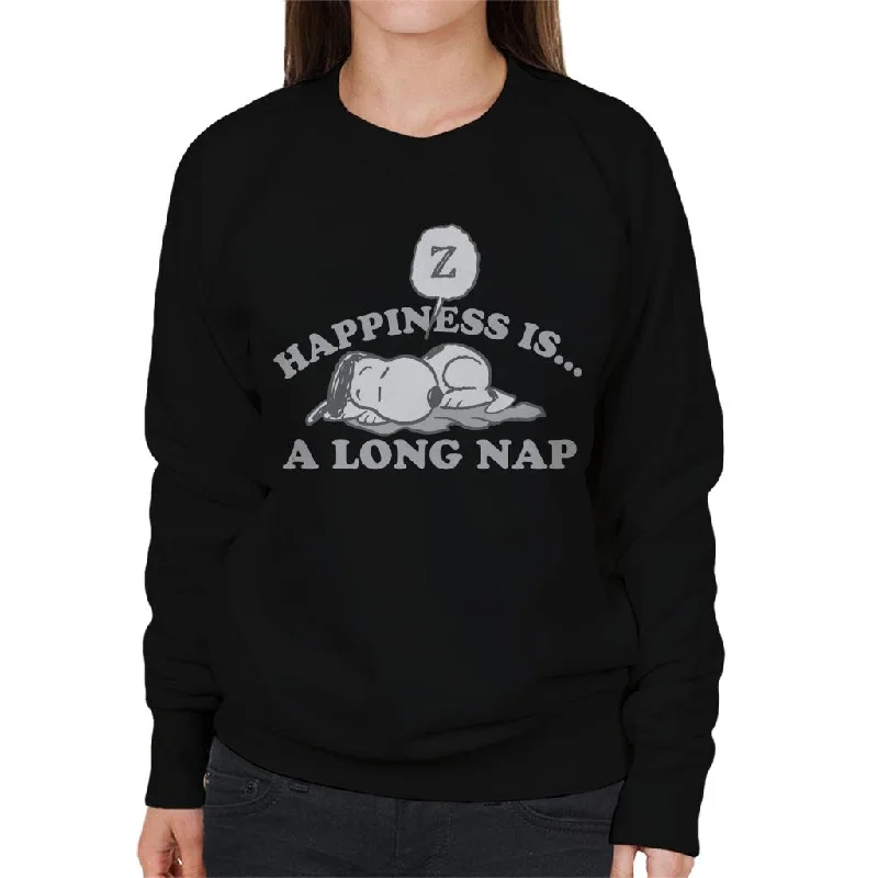 Peanuts Happiness Is A Long Nap Snoopy Women's Sweatshirt