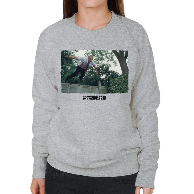 Shaun of the Dead Jumping Over Fence Women's Sweatshirt