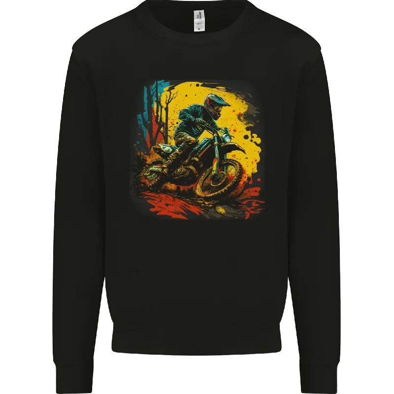 A Motocross Rider MotoX Dirt Bike Scrambler Mens Sweatshirt Jumper