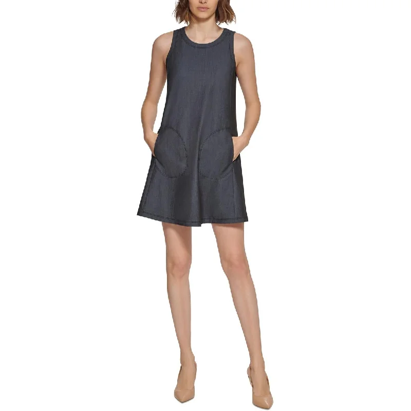 Calvin Klein Womens Petites Sleeveless Short Mini Dress