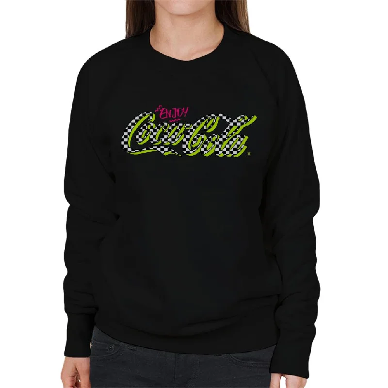 Coca Cola Retro Checkboard Logo Women's Sweatshirt