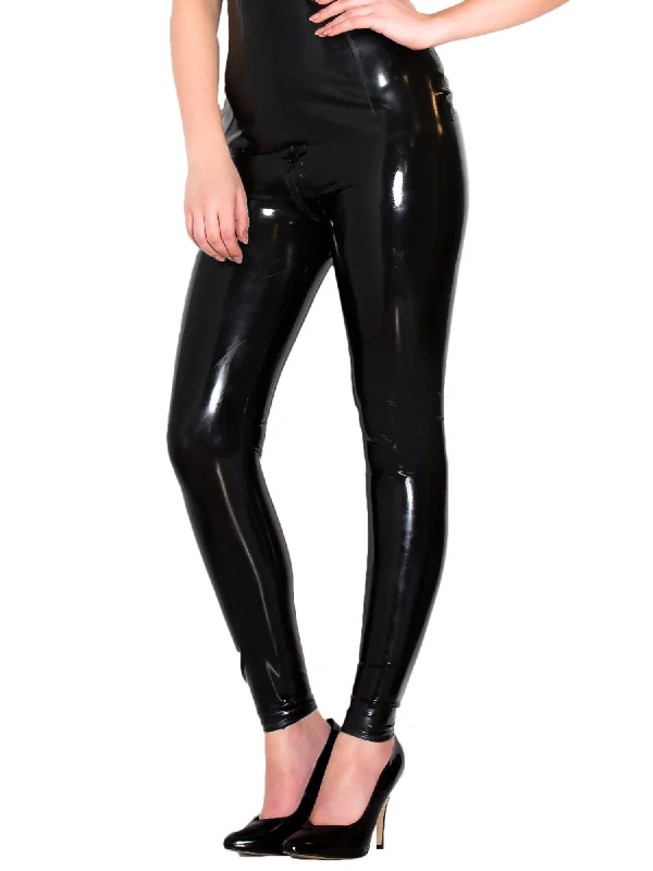 Skinny Latex Jeans in Black