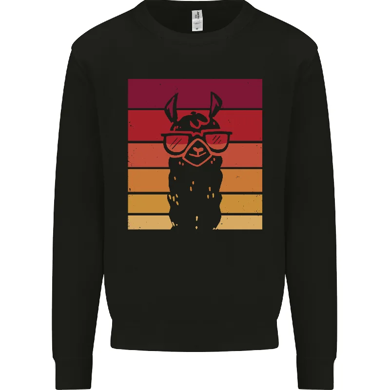 A Llama Wearing Shades Mens Sweatshirt Jumper