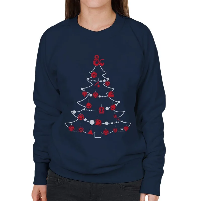 Dungeons & Dragons Christmas Tree Dice Baubles Women's Sweatshirt