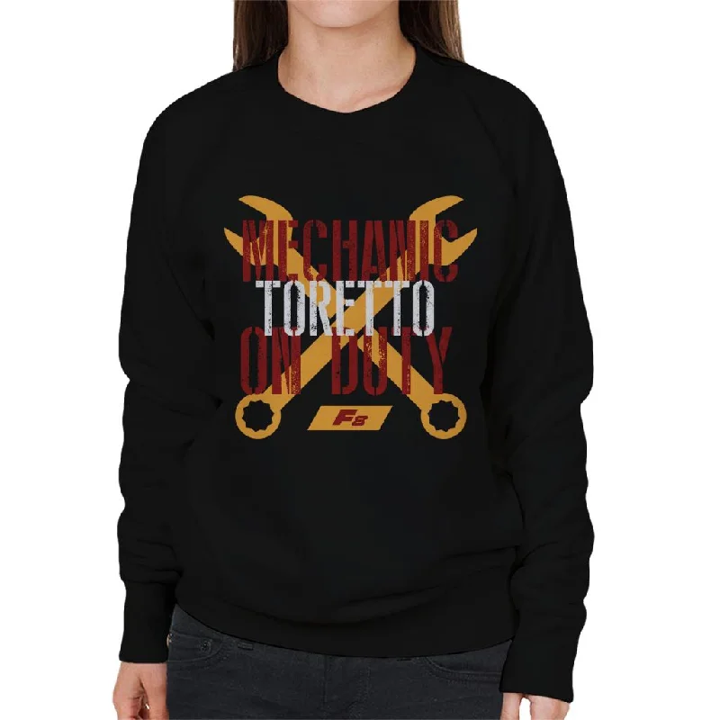 The Fast and The Furious Mechanic Toretto On Duty Women's Sweatshirt