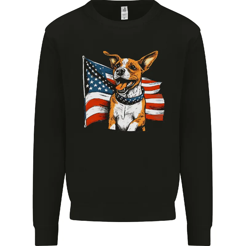 A Jack Russell With USA Flag America Dog Mens Sweatshirt Jumper