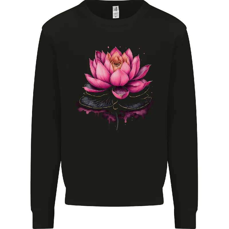 A Lotus Flower Gothic Goth Mens Sweatshirt Jumper