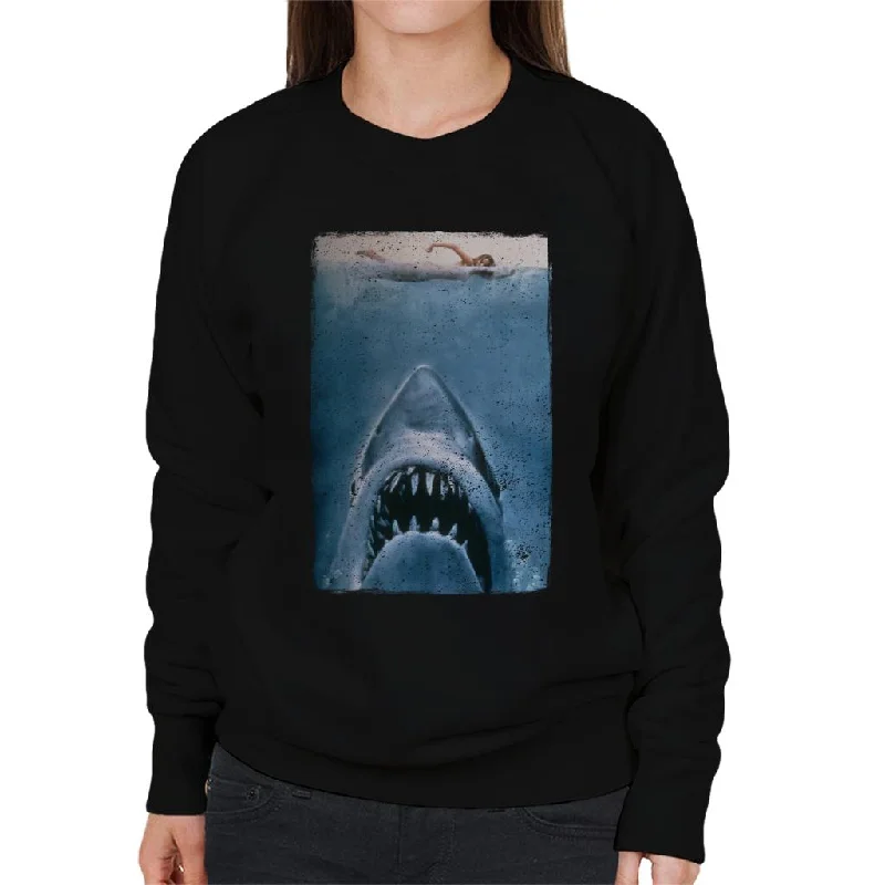 Jaws Classic Poster Stalking Prey Women's Sweatshirt