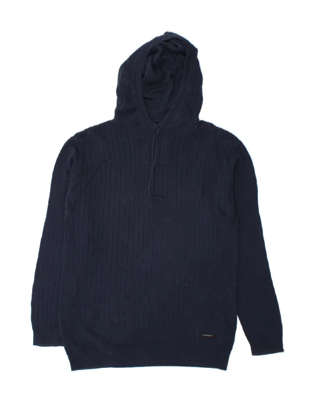 LEVI'S Mens Hooded Jumper Sweater XL Navy Blue Cotton