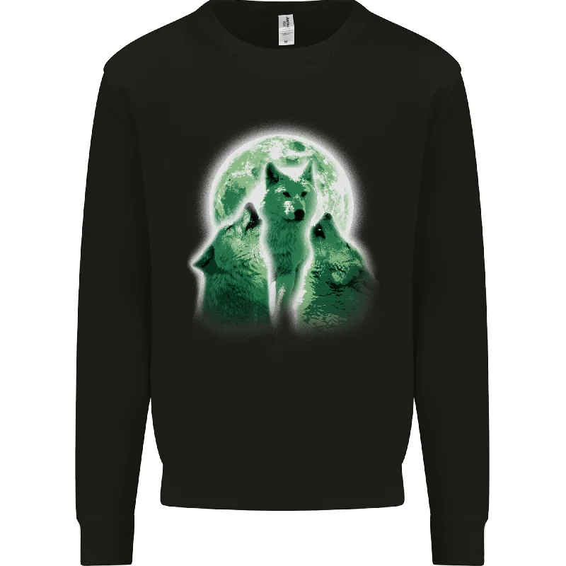 A Howling Wolf Pack Mens Sweatshirt Jumper