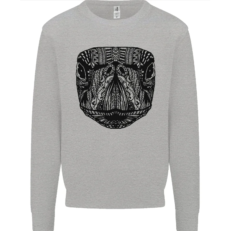 A Mandala Turtle Head Tribal Tortoise Mens Sweatshirt Jumper