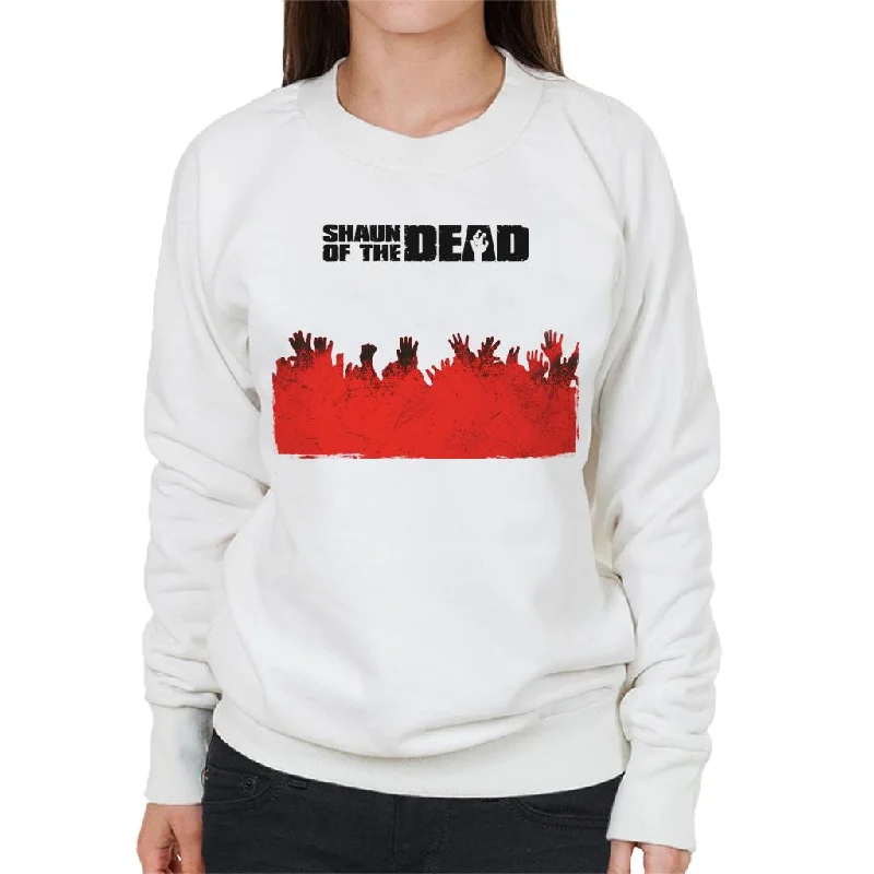 Shaun of the Dead Zombie Hands Silhouette Women's Sweatshirt