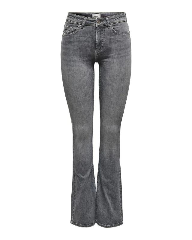 ONLY ONLJOY Dark Grey High Waist Slim Fit Bootcut Jeans for Women