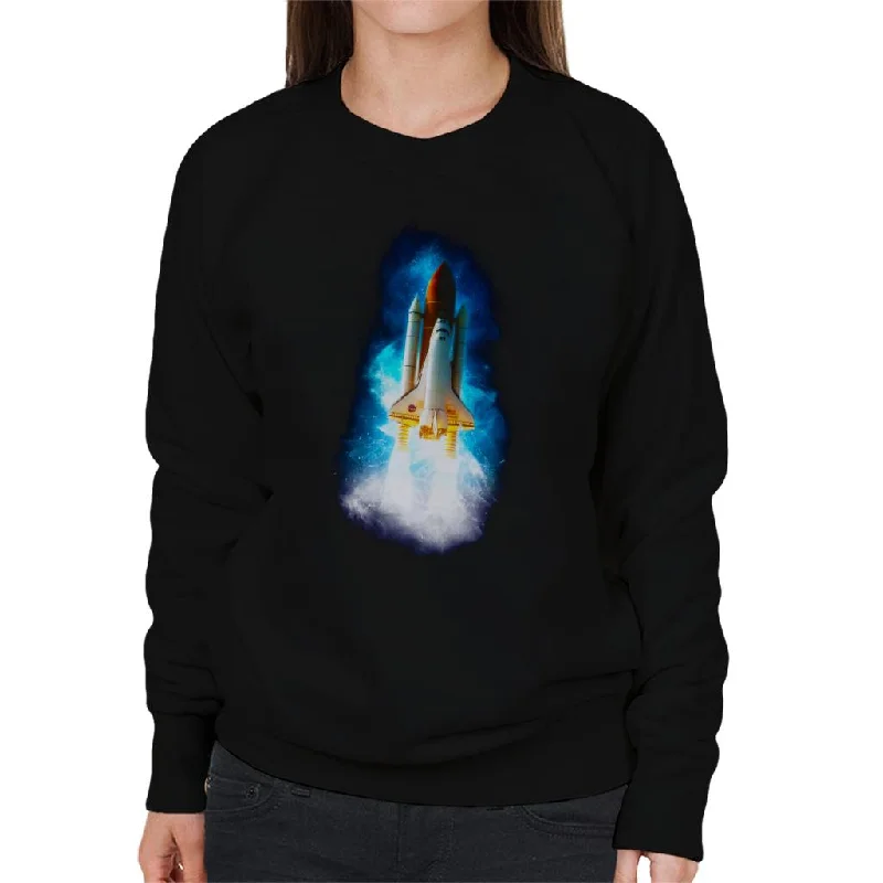 NASA Atlantis Launch Stellar Effect Women's Sweatshirt