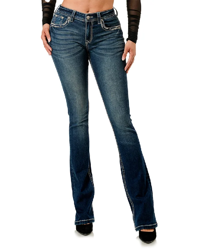 Women's Horseshoe & Horse Head Boot Cut Jeans