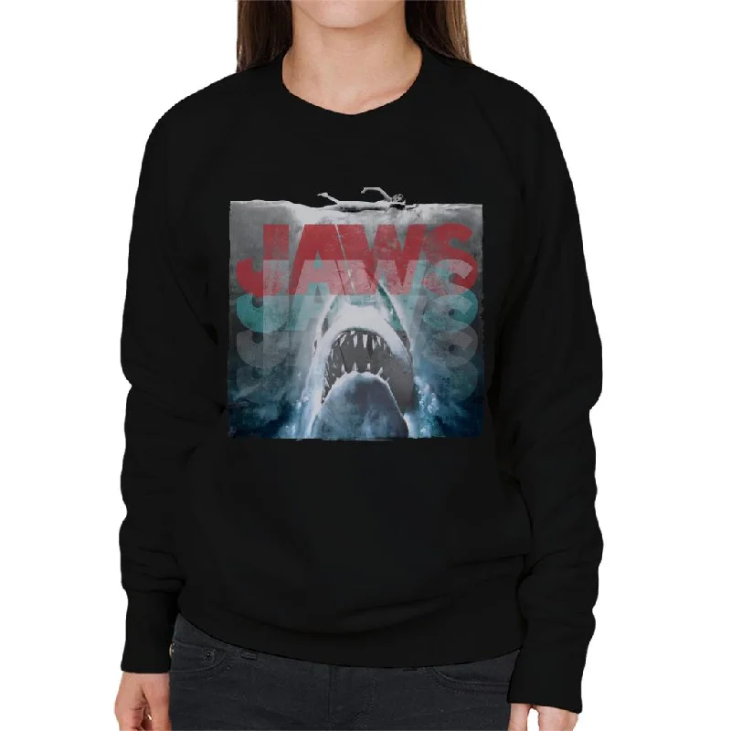 Jaws Layered Text Logo Women's Sweatshirt