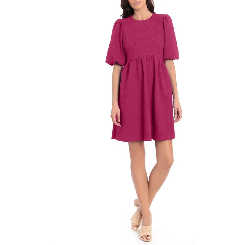 Womens Textured Polyester Mini Dress