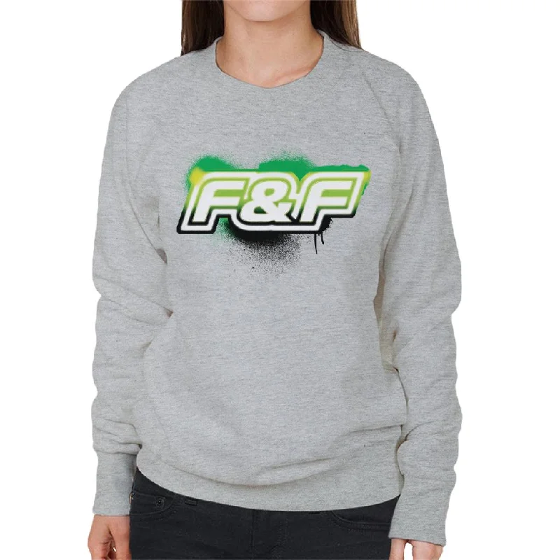 The Fast and The Furious Green Spray Logo Women's Sweatshirt