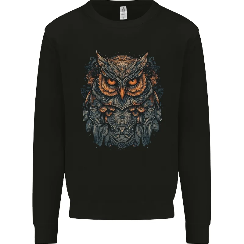 A Mythical Owl Fantasy Tribal Mens Sweatshirt Jumper