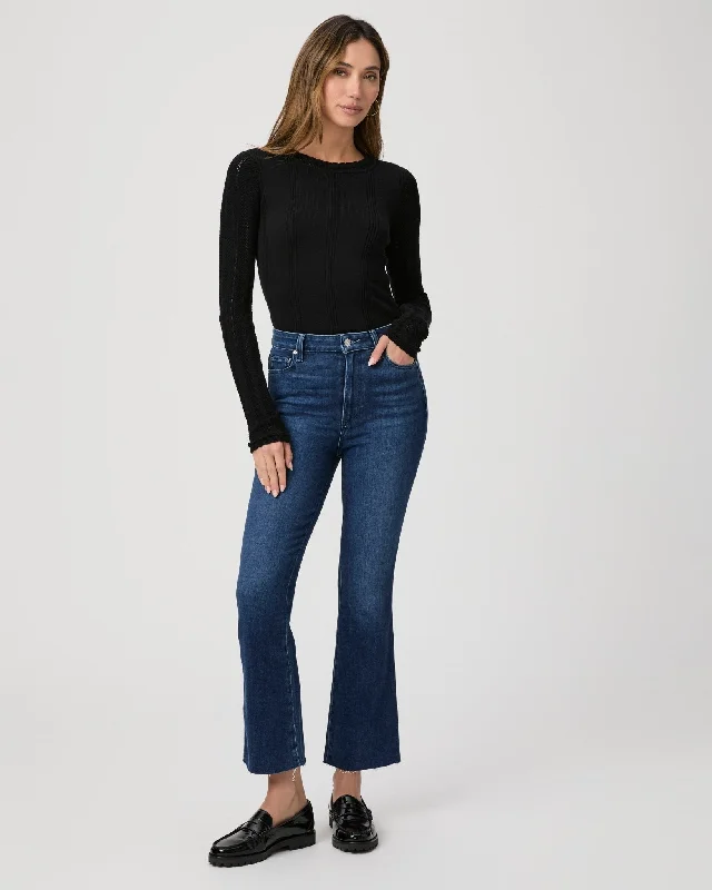 PAIGE Claudine Flare Raw Hem Jean / Sail Away