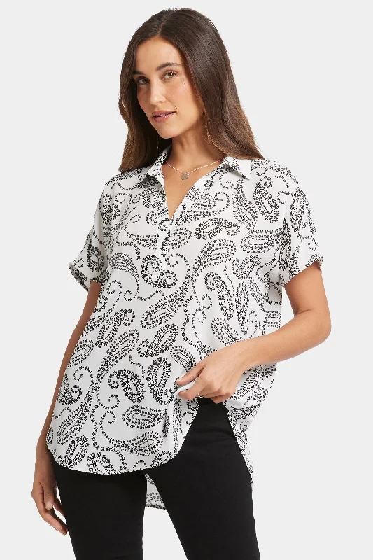 Becky Short Sleeved Blouse - Paislyn