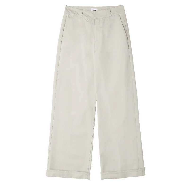 Obey Mila Work Pant Silver Grey