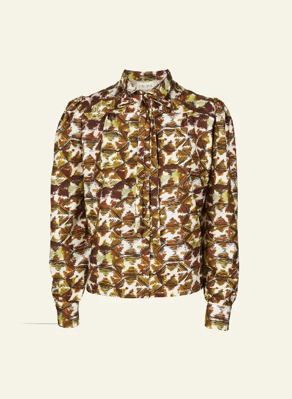 Anna - Rust Tortoiseshell Blouse