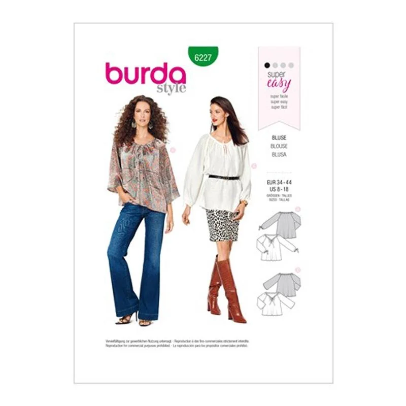 Burda Pattern X06227 Misses' Blouse (8-18)