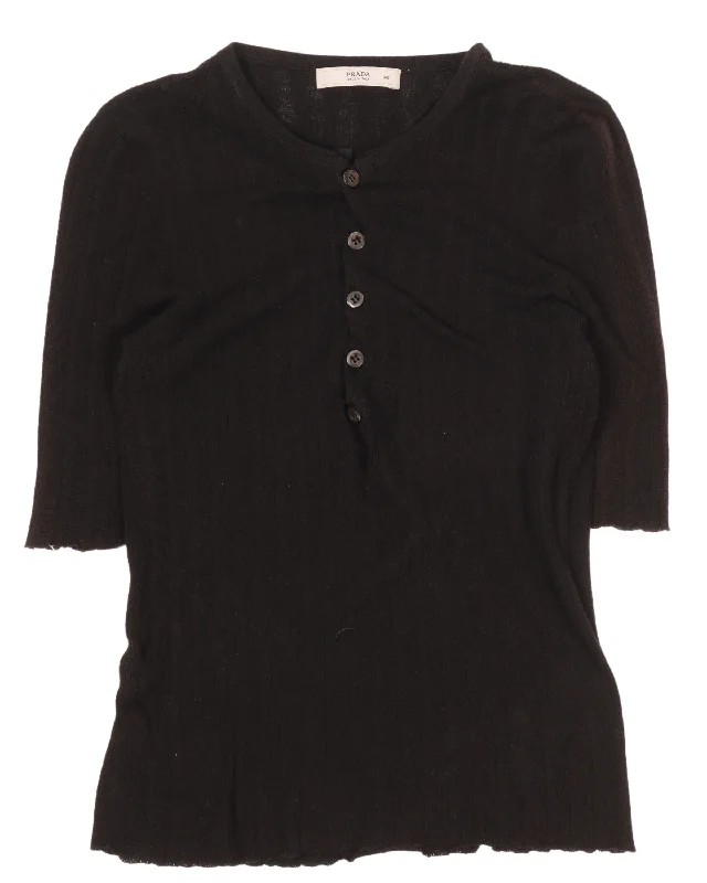 Black Button Blouse