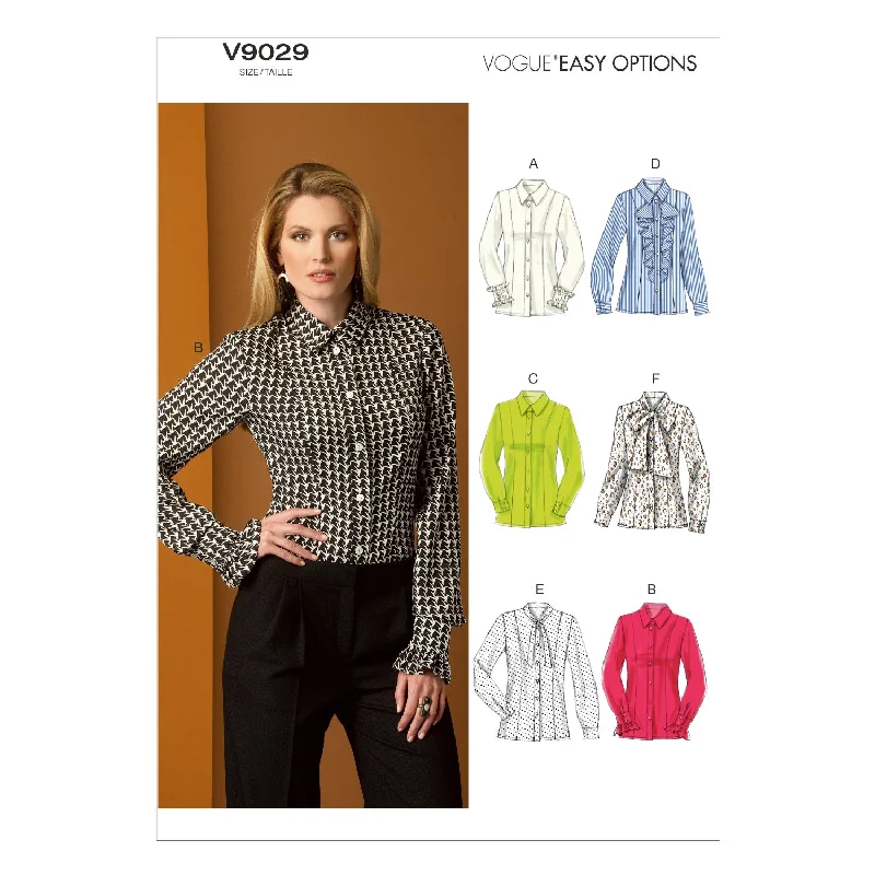 Vogue Pattern V9029 Misses' Blouse