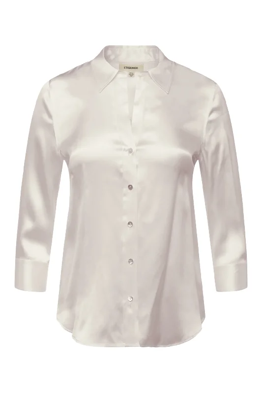 Dani Silk Blouse | Champagne