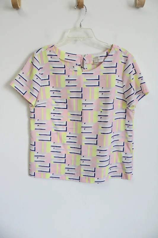 J.Crew Pink Blue Yellow Blouse | S