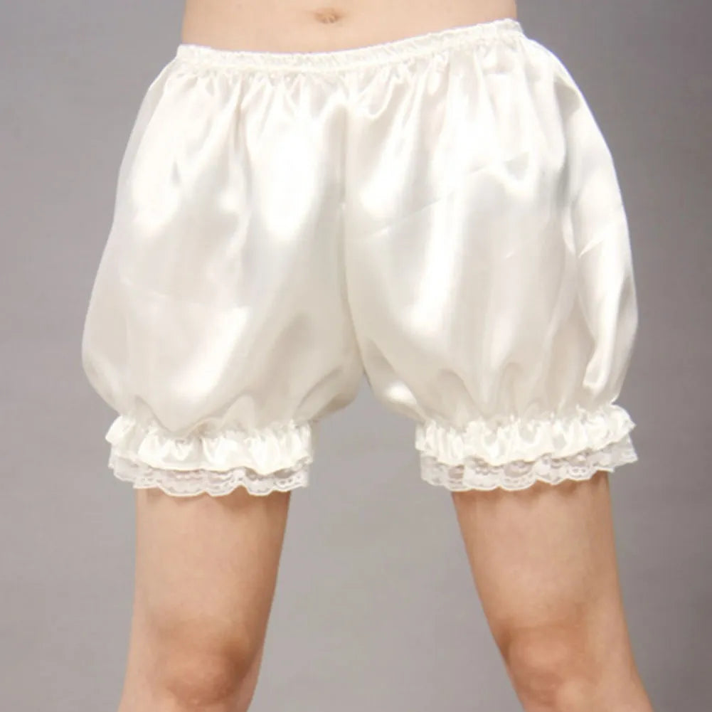 Lolita Cosplay Lace Women Bubble Bloomer Under Short Pants Elastic Lantern shorts