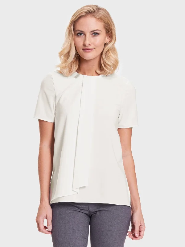 Ladies' Panel Blouse - Cream