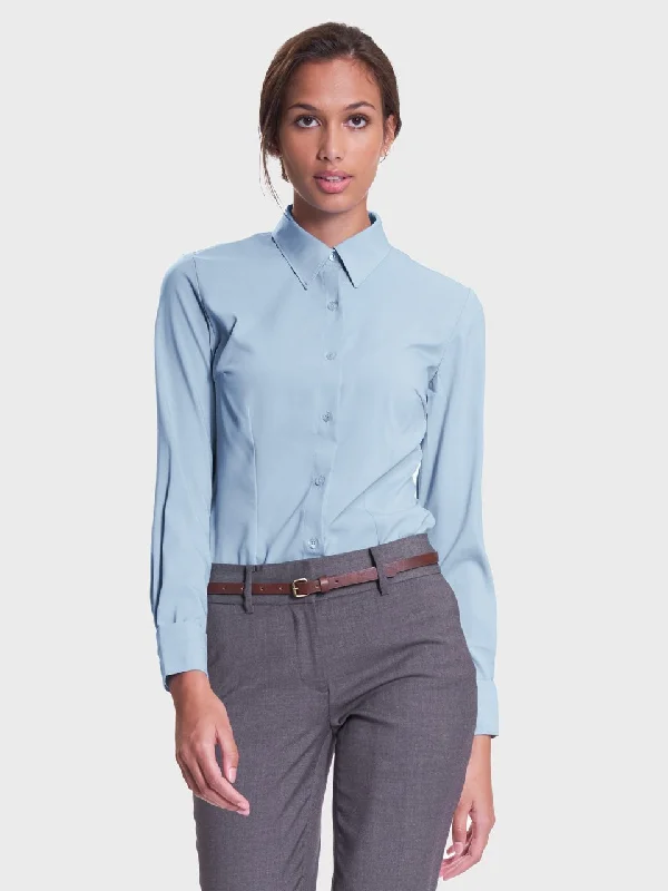 Ladies' Classic Blouse - Ice Blue